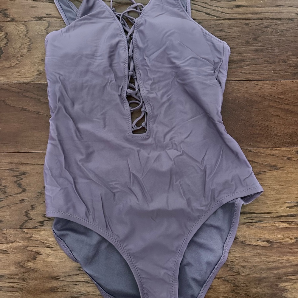 Shade & Shore Purple One Piece Swimsuit